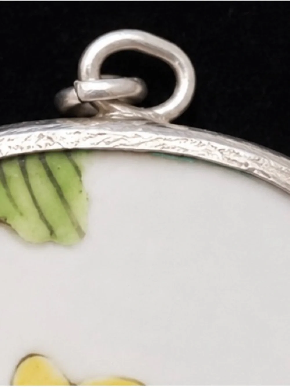 Vintage Handcrafted Broken China Pendant | Silver-Plated Artisan Jewelry